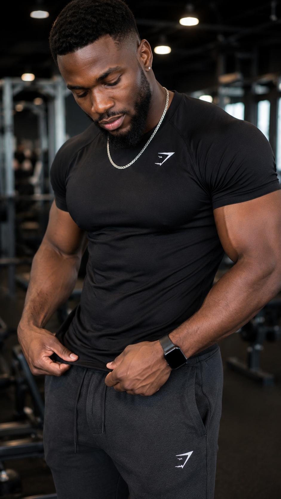 Gymshark Built Different campaign billboard featuring the model